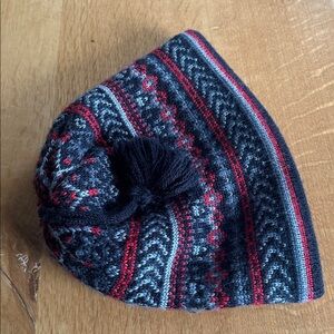 Columbia women or kids Beanie - Red and Gray